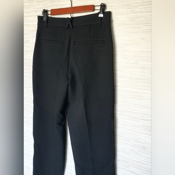 Banana Republic Double Weave Pleated Relaxed Straight Pants Black Size 2 $120 - Picture 12 of 13